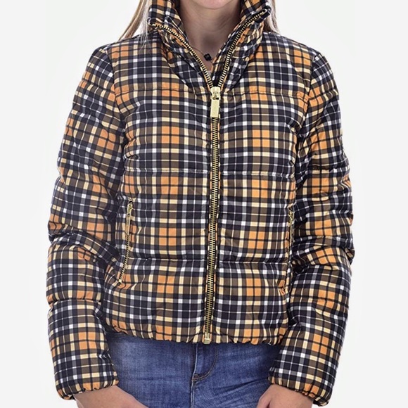 Michael Kors Plaid puffer jacket size M